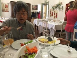 リゾット単体の写真がなく・・・食べてる途中の写真でごめんなさい